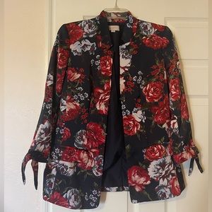 Loft Size XS Floral Oversize Business Casual Blazer